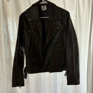 Faux Leather Moto Jacket